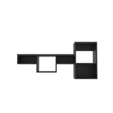 TUHOME Wallshe 47-Inch Wide Seven-Tier Wall Shelf, Modular Cube Display Rack for Living Room, Home Office or Bedroom Organization, Space-Saving Mounted Shelf for Books, Décor and Everyday Essentials