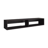 Eco 59" Floating TV Stand with Two Rectangular Open Shelves, Wall-Mounted Media Console for Living Room, Modern Floating Entertainment Shelf for Cable Boxes, Consoles and Home Storage