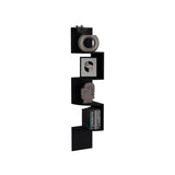 TUHOME Rosset Corner Shelf with Full-Wall Vertical Design and Multiple Floating Shelves Offering Space-Saving Decorative Display and Modern Storage Functionality in Durable Engineered Wood for Contemporary Home Interiors