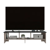 Belga 65" TV Stand with 4 Open Shelves, Modern Media Console for Living Room Entertainment Storage