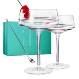 Luxury Martini Glass Set of 2 | 10oz