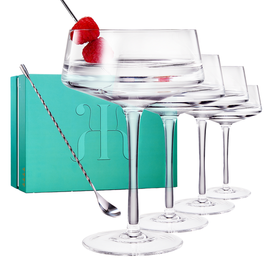 Luxury Martini Glass Set of 4 | 10oz