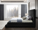 Revel Luxurious Velvet Bed with Deep Button Tufting and Tall Headboard for Ultimate Comfort