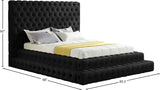Revel Luxurious Velvet Bed with Deep Button Tufting and Tall Headboard for Ultimate Comfort