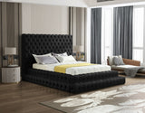 Revel Luxurious Velvet Bed with Deep Button Tufting and Tall Headboard for Ultimate Comfort