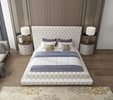 Revel Luxurious Velvet Bed with Deep Button Tufting and Tall Headboard for Ultimate Comfort
