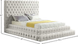 Revel Luxurious Velvet Bed with Deep Button Tufting and Tall Headboard for Ultimate Comfort