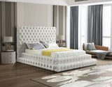 Revel Luxurious Velvet Bed with Deep Button Tufting and Tall Headboard for Ultimate Comfort
