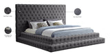Revel Luxurious Velvet Bed with Deep Button Tufting and Tall Headboard for Ultimate Comfort