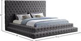 Revel Luxurious Velvet Bed with Deep Button Tufting and Tall Headboard for Ultimate Comfort