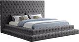 Revel Luxurious Velvet Bed with Deep Button Tufting and Tall Headboard for Ultimate Comfort