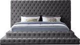 Revel Luxurious Velvet Bed with Deep Button Tufting and Tall Headboard for Ultimate Comfort