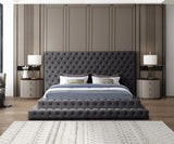 Revel Luxurious Velvet Bed with Deep Button Tufting and Tall Headboard for Ultimate Comfort