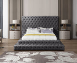 Revel Luxurious Velvet Bed with Deep Button Tufting and Tall Headboard for Ultimate Comfort