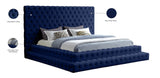 Revel Luxurious Velvet Bed with Deep Button Tufting and Tall Headboard for Ultimate Comfort