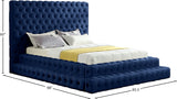 Revel Luxurious Velvet Bed with Deep Button Tufting and Tall Headboard for Ultimate Comfort