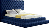Revel Luxurious Velvet Bed with Deep Button Tufting and Tall Headboard for Ultimate Comfort