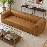 Rialto Tan Leather Sofa