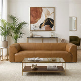 Rialto Tan Leather Sofa