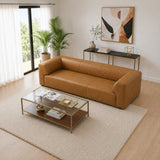Rialto Tan Leather Sofa