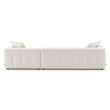 Kaynes Right Sectional Ivory Boucle Sofa