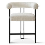 Rola Beige Upholstered Counter Stool with Arms (Set of 2)
