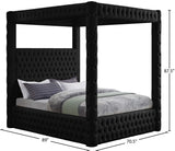 Royal Velvet Canopy Bed – Luxurious Contemporary Design with Deep Tufting for Elegant Bedrooms
