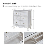 Galatea 30" Tall 3 - Drawer Nightstand Chest With Charging Station(Optional Types)