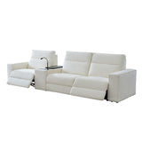 Kenny 3 Seat Sofa with Console Fridge White