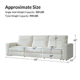Kenny 3 Seats Sofa White
