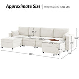Amando Soft Storage Sectional Sofa