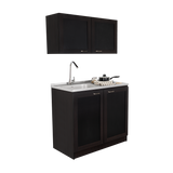 TUHOME Zurich Cabinet Set with Double Door Cabinet, Two Interior Shelves, Spacious Storage and Superior Top Surface for Organized Kitchen Spaces, Freestanding Solution for Home Efficiency and Daily Convenience