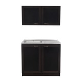 TUHOME Zurich Cabinet Set with Double Door Cabinet, Two Interior Shelves, Spacious Storage and Superior Top Surface for Organized Kitchen Spaces, Freestanding Solution for Home Efficiency and Daily Convenience