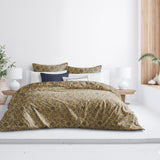 Ali Navy Brass Duvet Cover Set