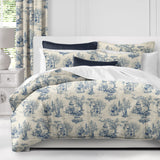 Archamps Toile Blue Comforter Set