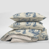 Archamps Toile Blue Coverlet Set