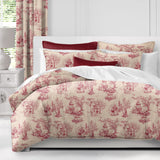 Archamps Toile Red Coverlet Set