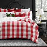 Basic Check Red Duvet Cover Set
