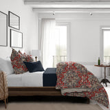 Charvelle Red-Blue Coverlet Set