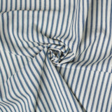 Cruz Ticking Stripes Indigo-Ivory Coverlet Set