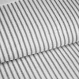 Cruz Ticking Stripes White-Black Coverlet Set