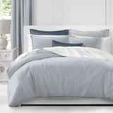 Cruz Ticking Stripes White-Navy Coverlet Set