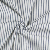 Cruz Ticking Stripes White-Navy Coverlet Set