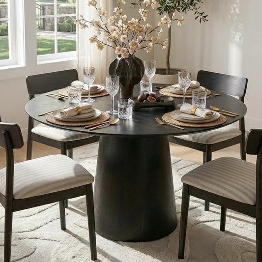 Saigong 42" Oak Round Dining Table
