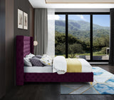 Savan Velvet Bed: Luxurious Black Upholstered Design with Deep Tufting and Customizable Legs