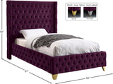 Savan Velvet Bed: Luxurious Black Upholstered Design with Deep Tufting and Customizable Legs