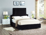 Sedona Contemporary Tufted Velvet Bed with Chrome Legs – Elegant Design for Modern Bedrooms