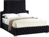 Sedona Contemporary Tufted Velvet Bed with Chrome Legs – Elegant Design for Modern Bedrooms