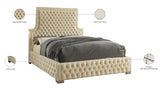 Sedona Contemporary Tufted Velvet Bed with Chrome Legs – Elegant Design for Modern Bedrooms
