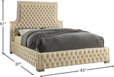 Sedona Contemporary Tufted Velvet Bed with Chrome Legs – Elegant Design for Modern Bedrooms